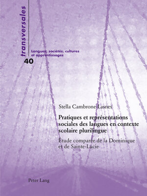 cover image of Pratiques et représentations sociales des langues en contexte scolaire plurilingue